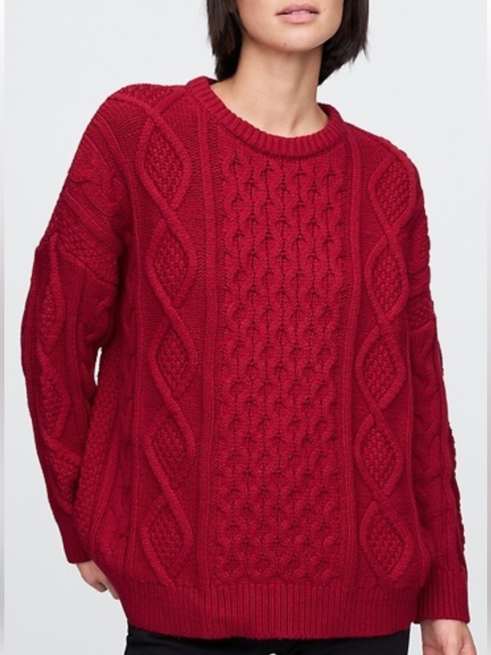 GAP Cotton Wool cable knit tunic oversized sweater XS/S M/L